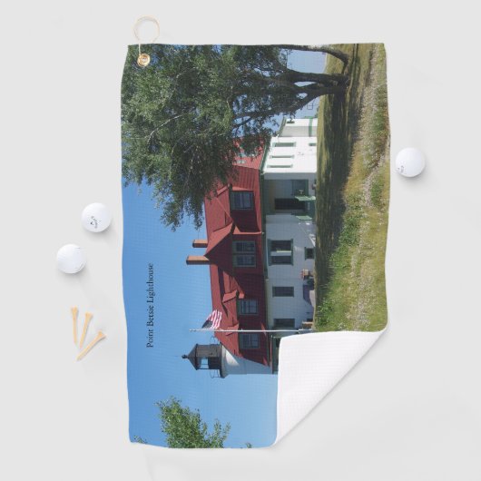 Point Betsie Lighthouse golfhanddoek (Insitu)