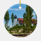 Point Betsie Lighthouse Keramisch Ornament (Achterkant)