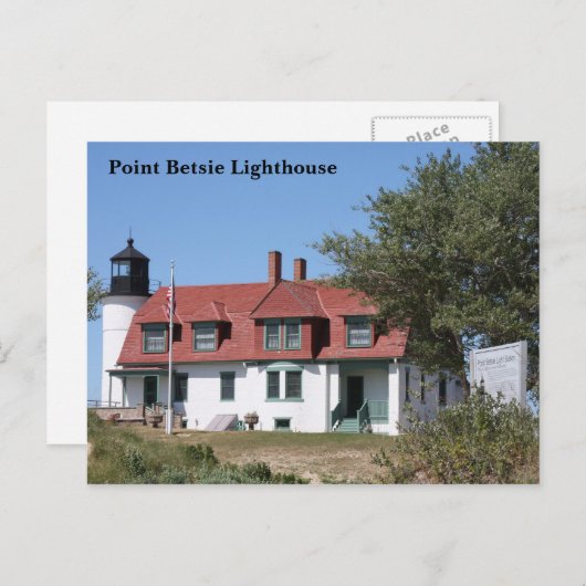 Point Betsie Lighthouse Lake Michigan Briefkaart (Voorkant / Achterkant)
