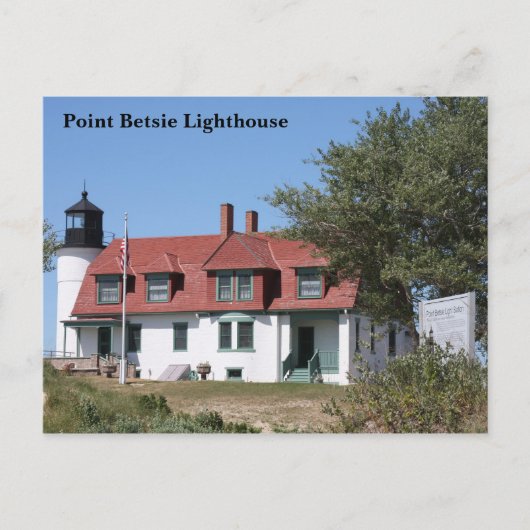 Point Betsie Lighthouse Lake Michigan Briefkaart (Voorkant)