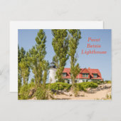 Point Betsie Lighthouse op Lake Michigan Briefkaart (Voorkant / Achterkant)