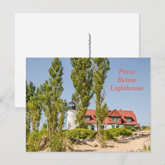 Point Betsie Lighthouse op Lake Michigan Briefkaart (Voorkant / Achterkant)