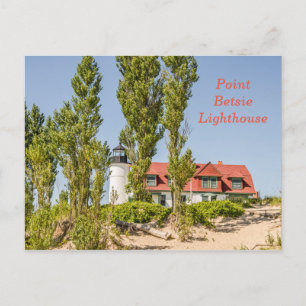 Point Betsie Lighthouse op Lake Michigan Briefkaart