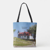 Point Betsie Lighthouse over canvas tas (Achterkant)