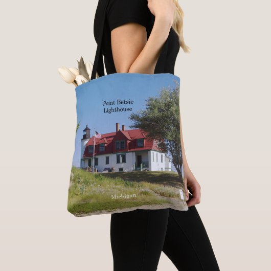 Point Betsie Lighthouse over canvas tas (Dichtbij)
