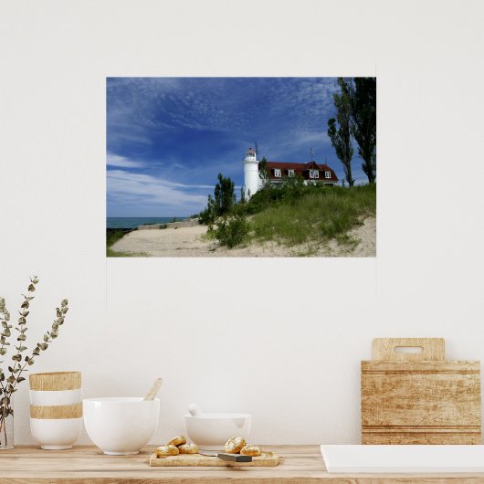 Point Betsie Lighthouse Poster (Keuken)