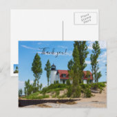 Point Betsie Vuurtoren Bedankt Ansichtkaart Briefkaart (Voorkant / Achterkant)