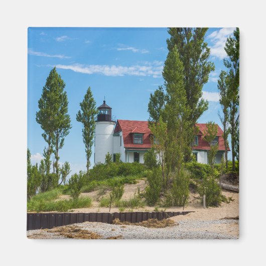 Point Betsie-vuurtoren Magneet (Voorkant)