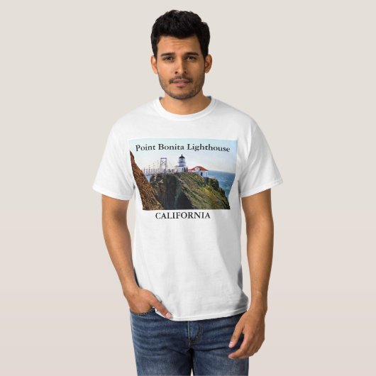 Point Bonita Lighthouse, California T-Shirt (Voorkant volledig)