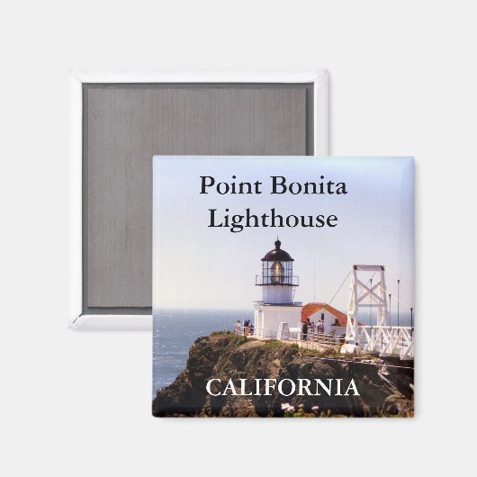 Point Bonita Vuurtoren, California Magnet (Voorkant / Achterkant)