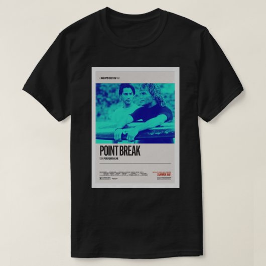 Point Break (1991) Poster T-shirt (Design voorkant)