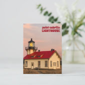 Point Cabrillo LIGHTHOUSE California Sunset Travel Briefkaart (Staand voorkant)