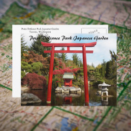 Point Defiance Park Japanse tuinreisfoto Briefkaart