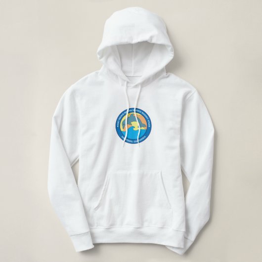 Point Fermin Elementary School Logo Womens White Hoodie (Design voorkant)