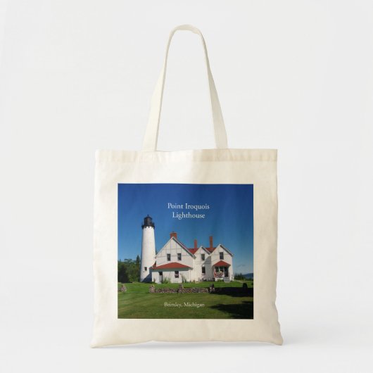 Point Iroquois Lighthouse canvas tas (Voorkant)