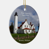 Point Iroquois Lighthouse cirkel ornament (Rechts)