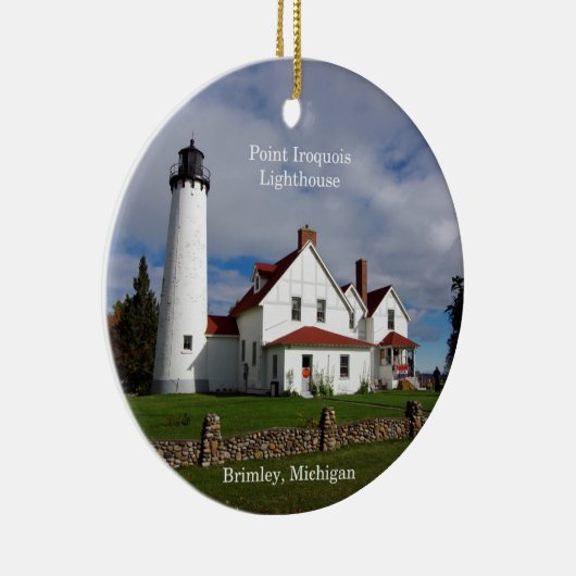 Point Iroquois Lighthouse cirkel ornament (Rechts)