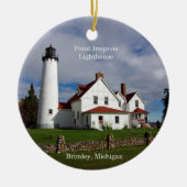 Point Iroquois Lighthouse cirkel ornament (Voorkant)