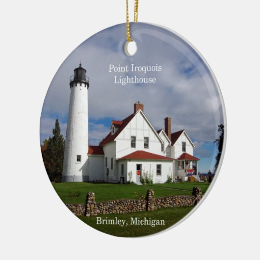Point Iroquois Lighthouse cirkel ornament (Links)