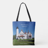 Point Iroquois Lighthouse over canvas tas (Achterkant)