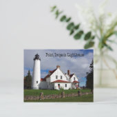 Point Iroquois Lighthouse Post Card Briefkaart (Staand voorkant)