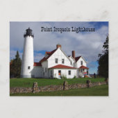 Point Iroquois Lighthouse Post Card Briefkaart (Voorkant)