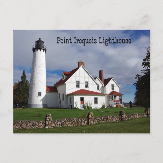 Point Iroquois Lighthouse Post Card Briefkaart (Voorkant)