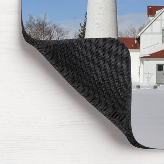 Point Iroquois Lighthouse wintermousepad Muismat (Hoek)