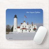 Point Iroquois Lighthouse wintermousepad Muismat (Met muis)