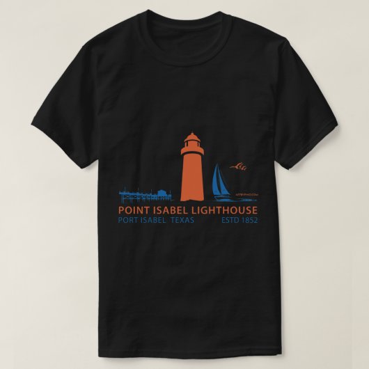 Point Isabel Lighthouse, Port Isabel, Texas, Veren T-shirt (Design voorkant)