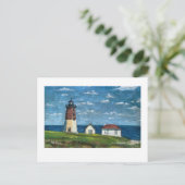 Point Judith Lighthouse in Narragansett, RI 7x5 Briefkaart (Staand voorkant)
