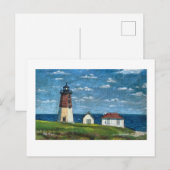 Point Judith Lighthouse in Narragansett, RI 7x5 Briefkaart (Voorkant / Achterkant)