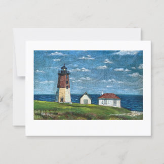 Point Judith Lighthouse in Narragansett, RI 7x5 Briefkaart