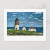 Point Judith Lighthouse in Narragansett, RI 7x5 Briefkaart (Voorkant)