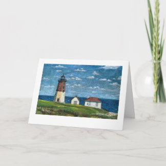 Point Judith Lighthouse in Narragansett, RI 7x5 Kaart