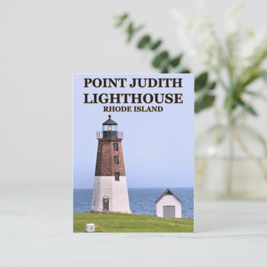 Point Judith Lighthouse, Rhode Island Briefkaart (Staand voorkant)