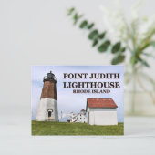 Point Judith Lighthouse, Rhode Island Briefkaart (Staand voorkant)