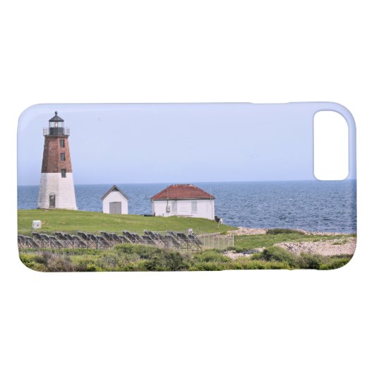 Point Judith Lighthouse, Rhode Island iPhone Case (Achterkant (Horizontaal))