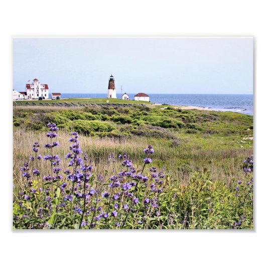 Point Judith Lighthouse, Rhode Island Photo Print Foto Afdruk (Voorkant)