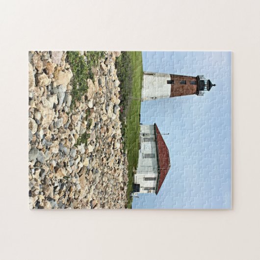 Point Judith Lighthouse, Rhode Island Puzzle Legpuzzel (Horizontaal)
