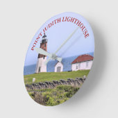 Point Judith Lighthouse, Rhode Island Wall Clock Ronde Klok (Hoek)