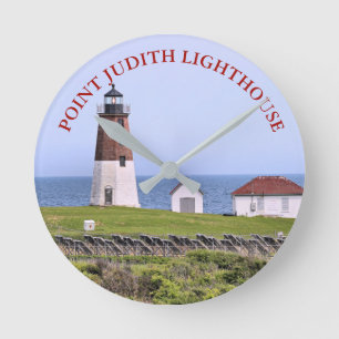 Point Judith Lighthouse, Rhode Island Wall Clock Ronde Klok