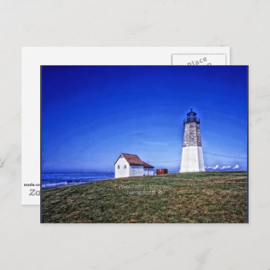 Point Judith Lighthouse, RI Briefkaart (Voorkant / Achterkant)