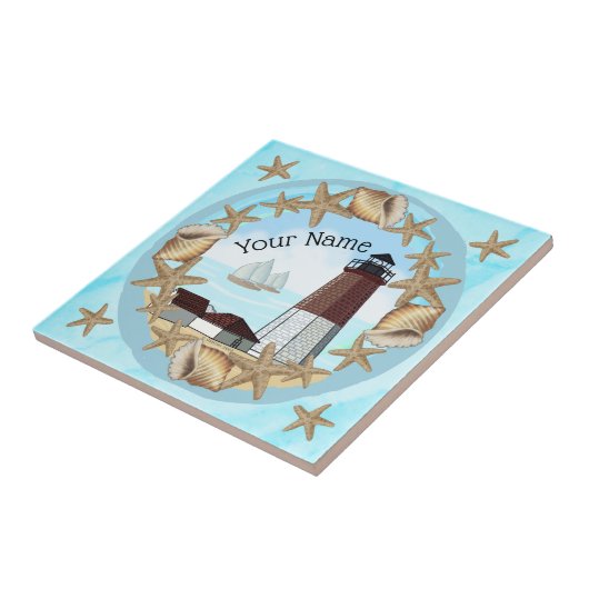 Point Judith Lighthouse Tegeltje (Zijkant)