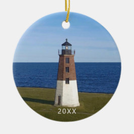 Point Judith Narragansett Lighthouse Keramisch Ornament