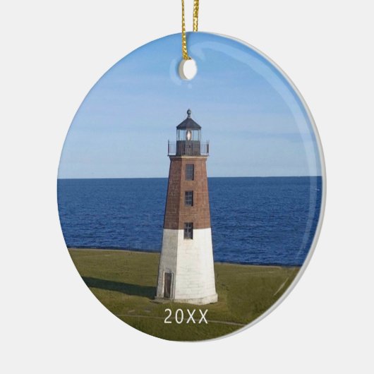 Point Judith Narragansett Lighthouse Keramisch Ornament (Links)