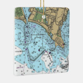 Point Judith Rhode Island Chart Keramisch Ornament (Rechts)