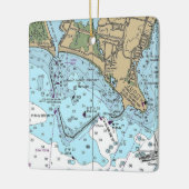 Point Judith Rhode Island Chart Keramisch Ornament (Links)