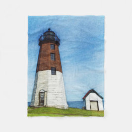 Point Judith vuurtoren Fleece Blanket Deken