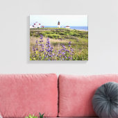 Point Judith Vuurtoren, RI gewikkeld Canvas Afdruk (Insitu (Woonkamer))